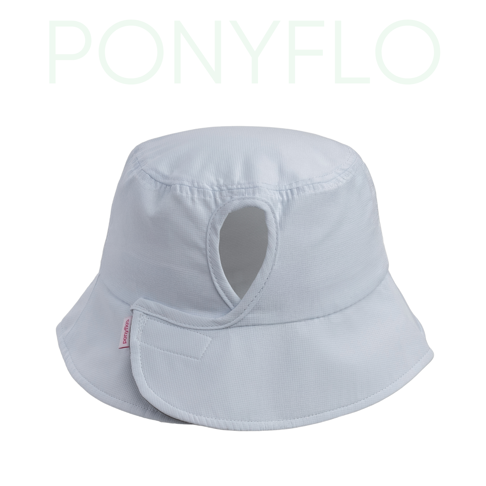 WHITE BUCKET HAT PONYFLO