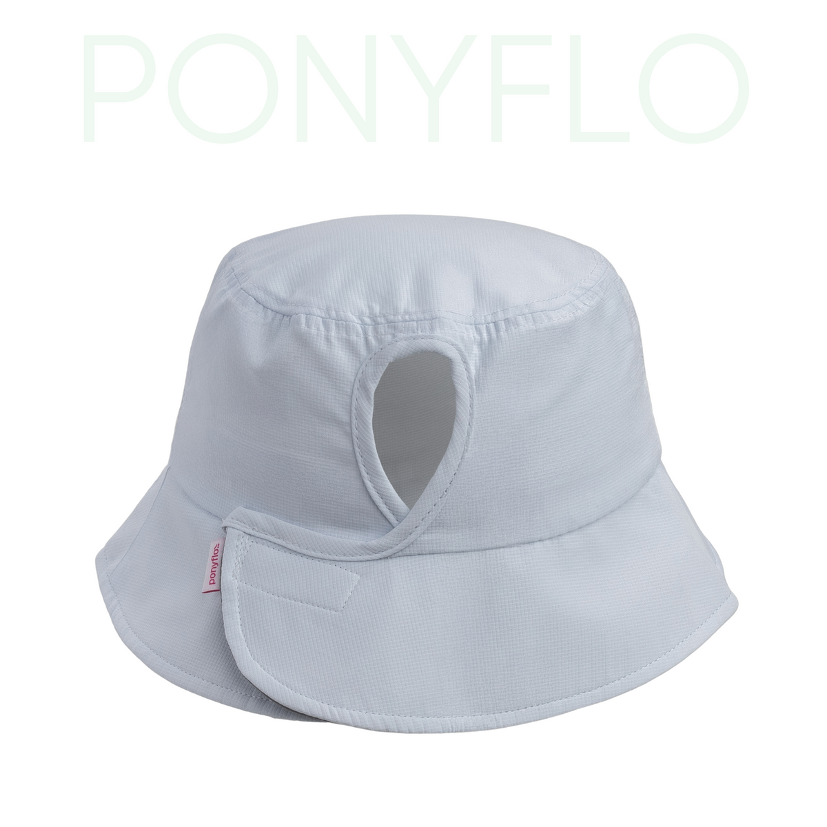 WHITE BUCKET HAT PONYFLO